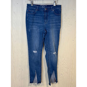 Peace Love World Distressed Jeans, Size 10